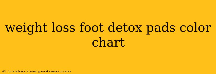 weight loss foot detox pads color chart
