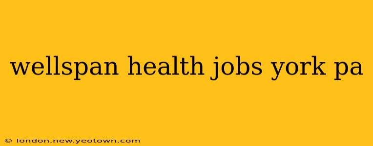 wellspan health jobs york pa