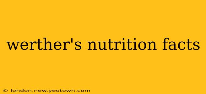 werther's nutrition facts