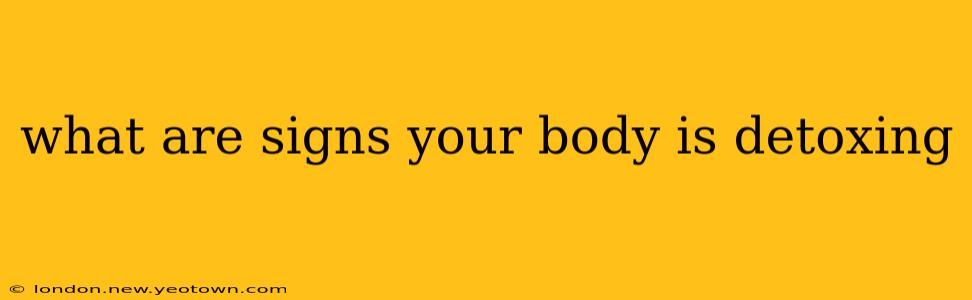 what are signs your body is detoxing