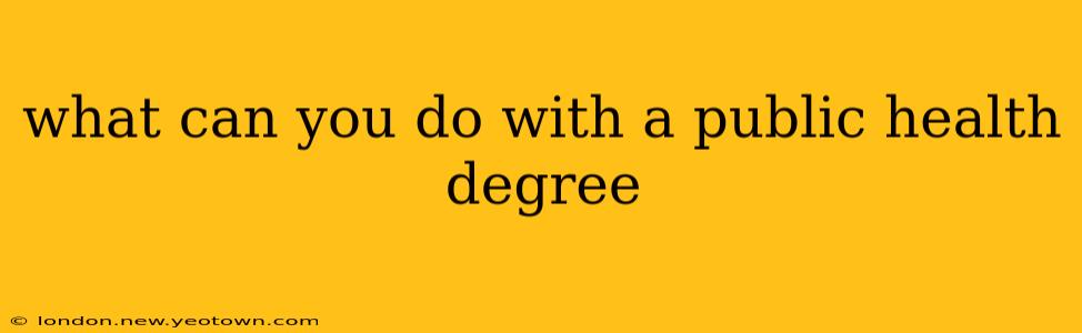 what can you do with a public health degree