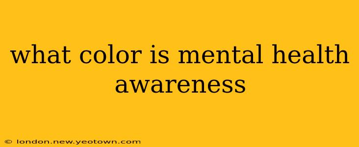 what color is mental health awareness
