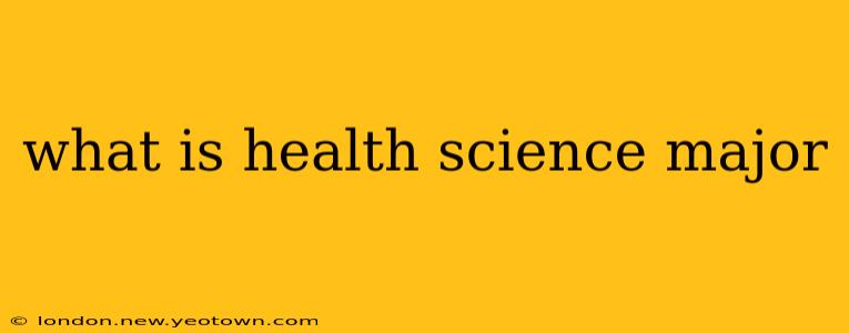 what is health science major