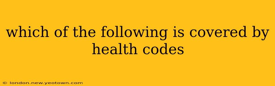 which of the following is covered by health codes