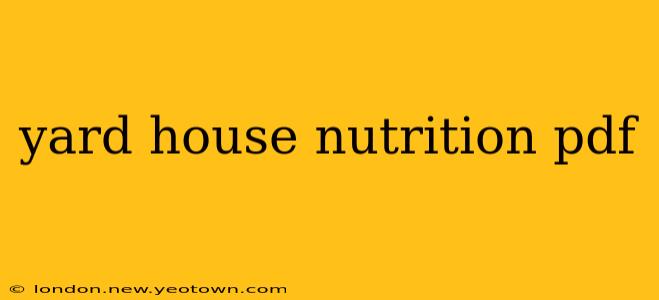 yard house nutrition pdf