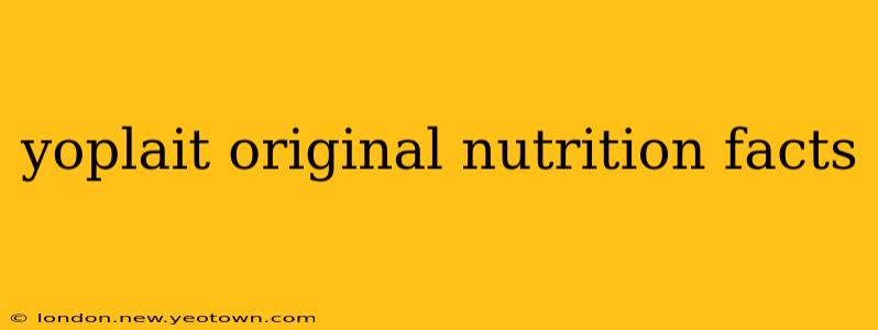 yoplait original nutrition facts