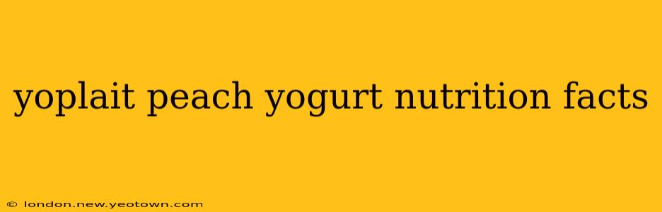 yoplait peach yogurt nutrition facts