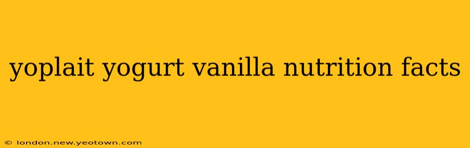 yoplait yogurt vanilla nutrition facts