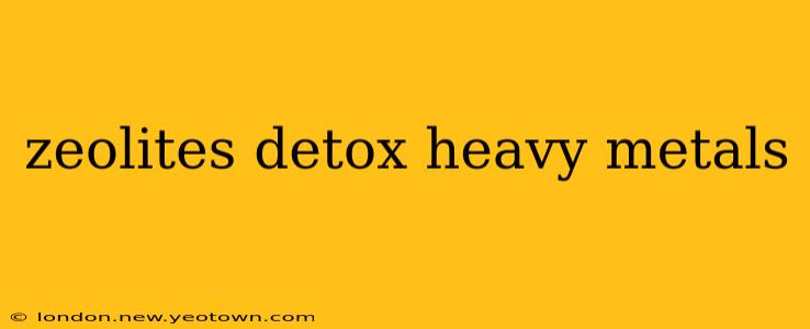 zeolites detox heavy metals