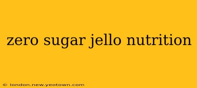 zero sugar jello nutrition