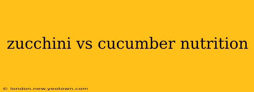zucchini vs cucumber nutrition