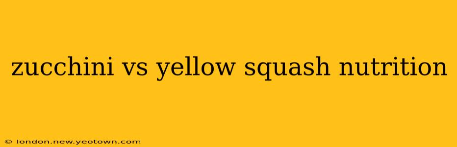 zucchini vs yellow squash nutrition